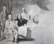 Benjamin West Die amerikanischen Friedensunterhandler oil painting on canvas